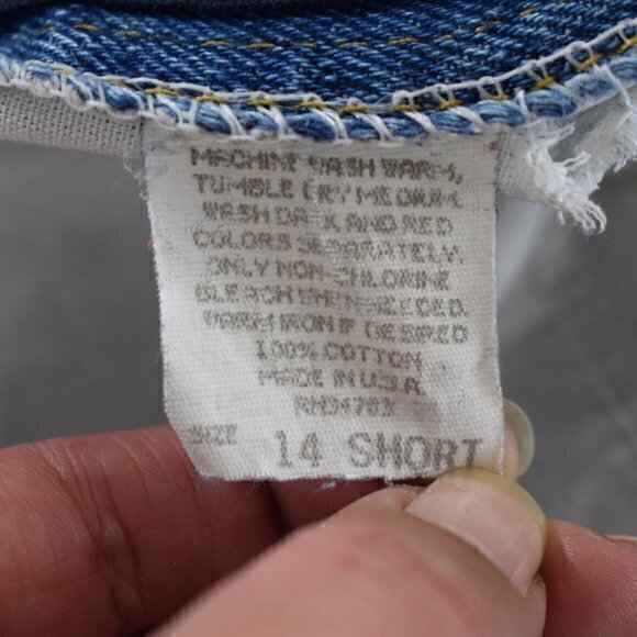 Vintage Lee Jeans Size 14‎ Short Excellent Condition has some wear as pictured - Picture 8 of 8